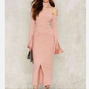 Lavish Alice Love to Splits Ribbed Dress Size (S)